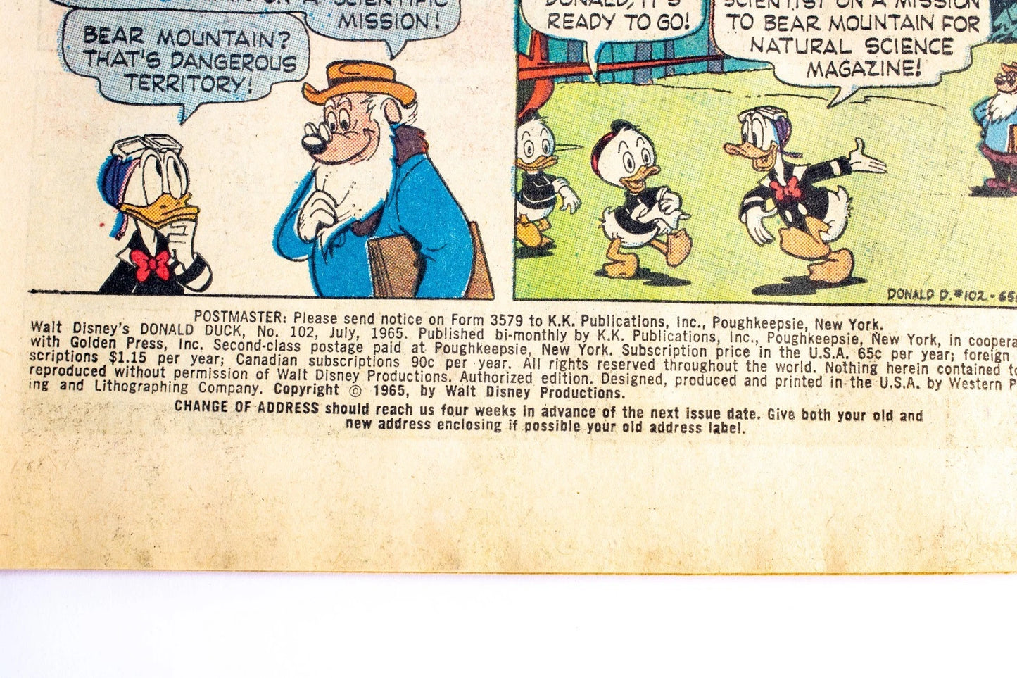 Lot of 4 Walt Disney Donald Duck & Junior Woodchucks Comics – Gold Key 1964–66