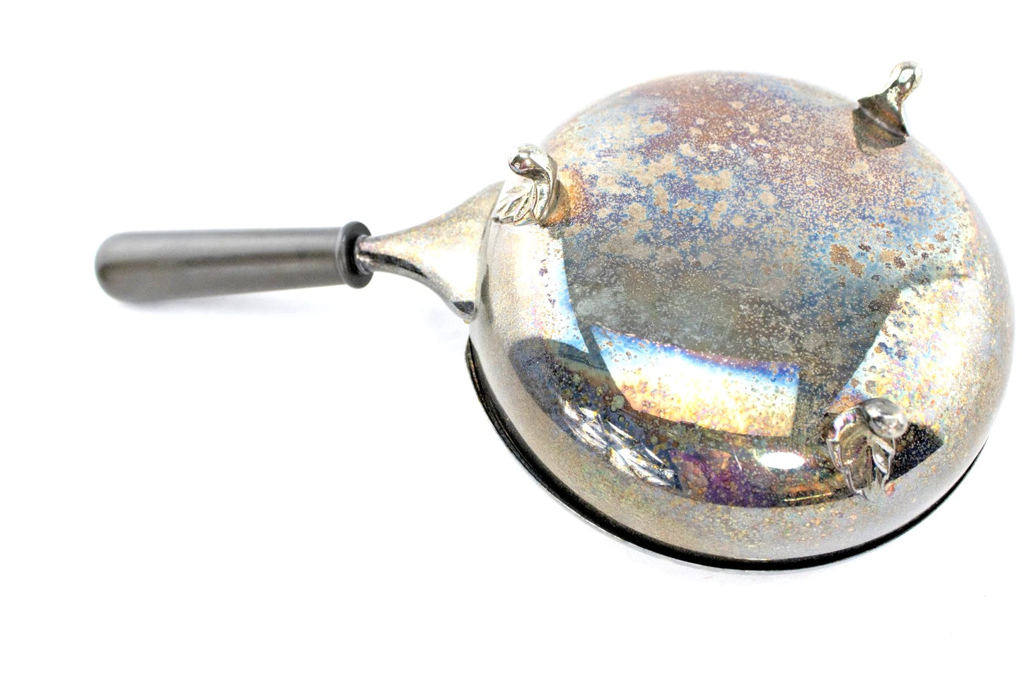 🔥 VINTAGE CHROME CHAFING DISH W/ HANDLE + LID | ATOMIC MCM PAN on FEET