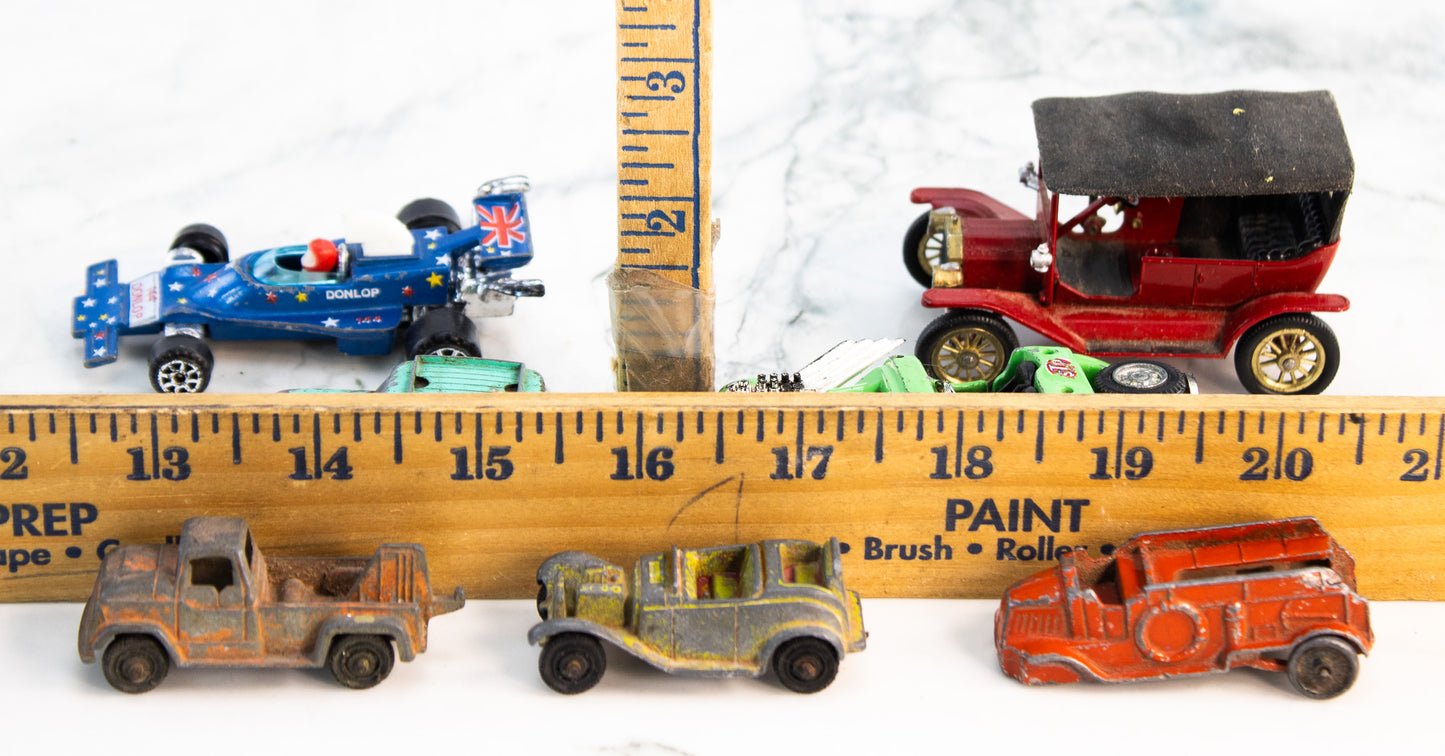 Vintage Diecast Toy Car Lot Matchbox Lesney Fiat 1500 Ford Model T Dragster