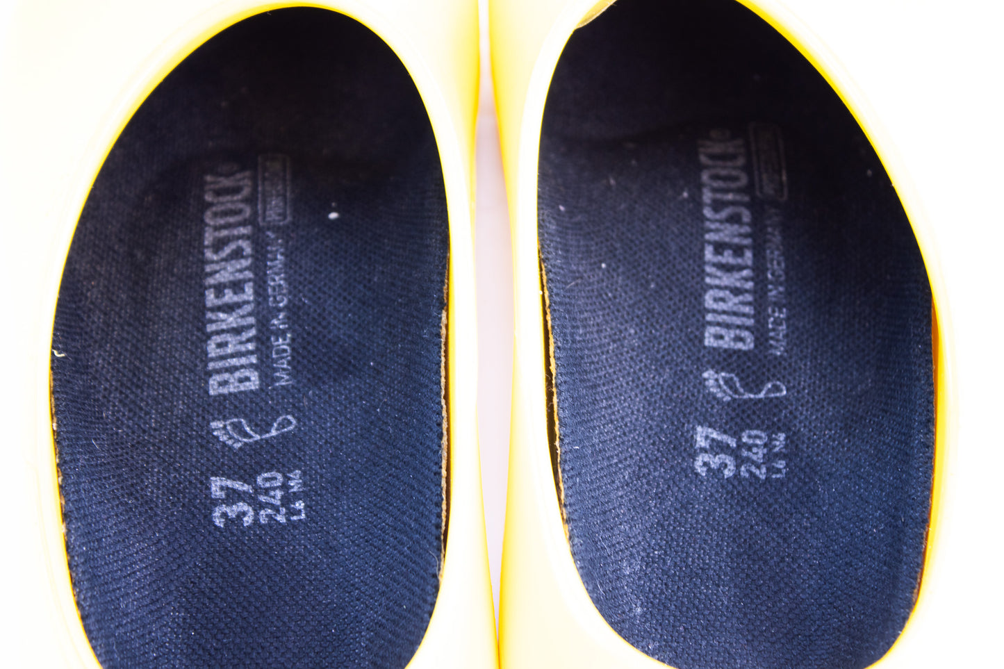 Vintage-Style Birkenstock Profi-Birki Yellow Clogs | EU 37
