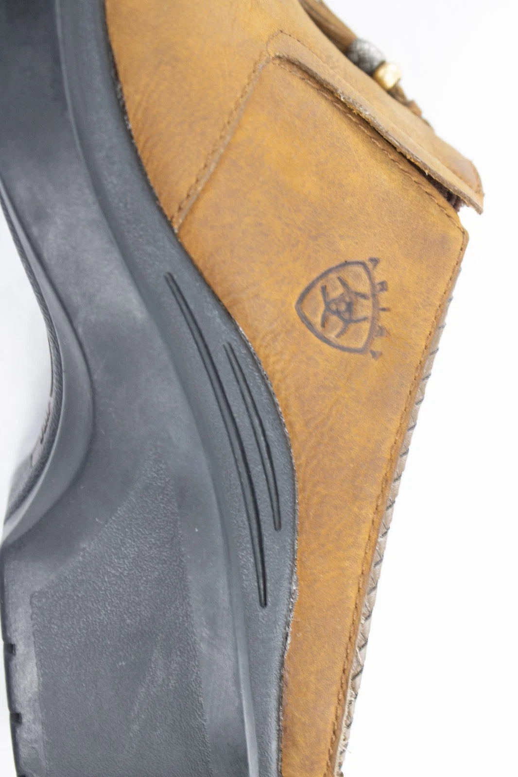 Ariat Leather Mule Clogs | Women's Size 10B | Brown Western Slip-Ons with Tassel