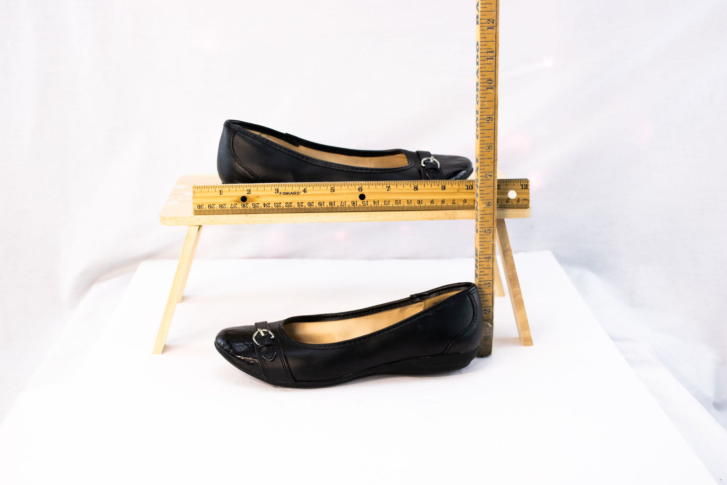 Sonoma Womens Black Ballet Flats Size 6 Memory Foam Comfort Shoes