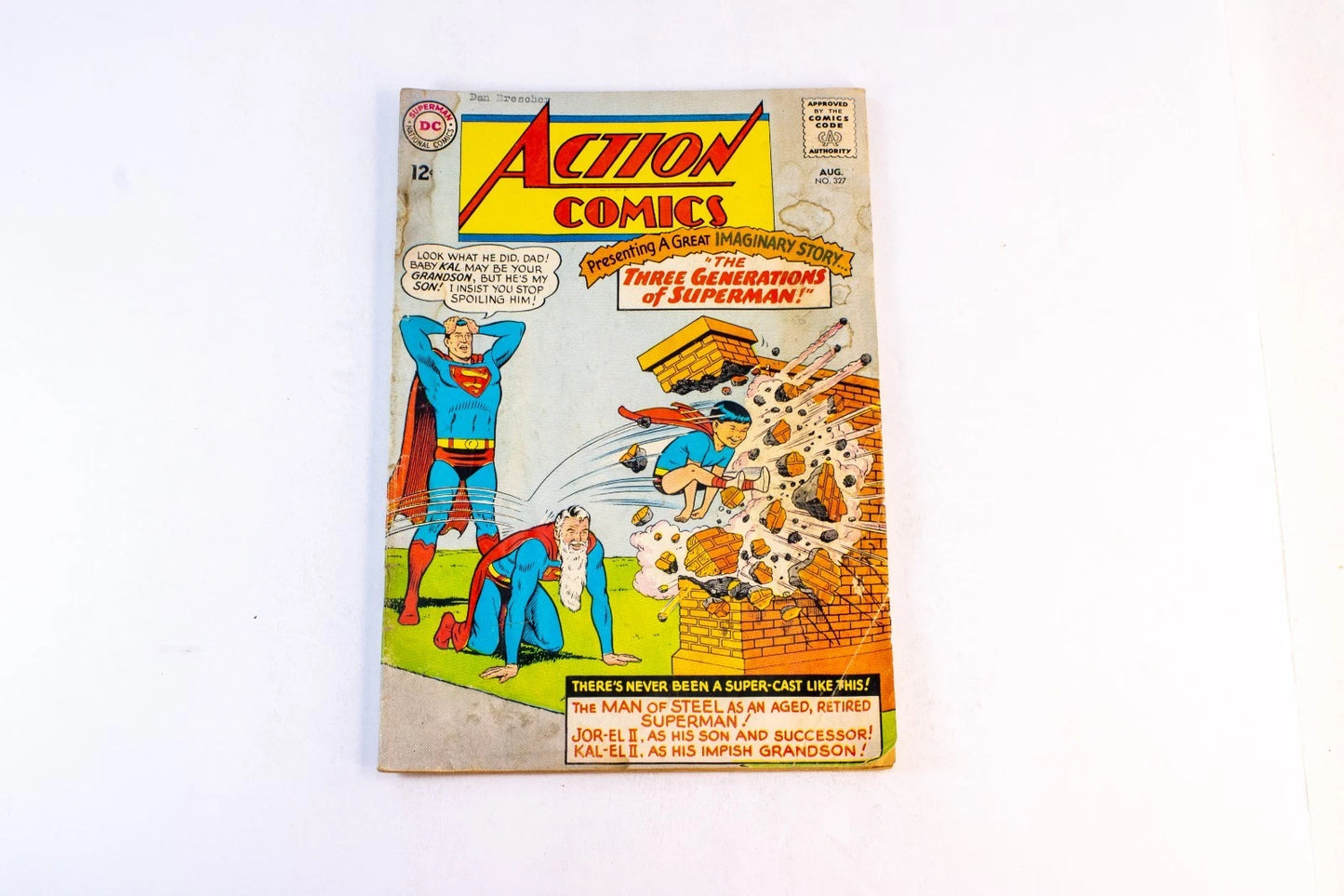 Vintage Superman & Action Comics Lot – 3 Issues (1960s Silver Age DC Comics) –