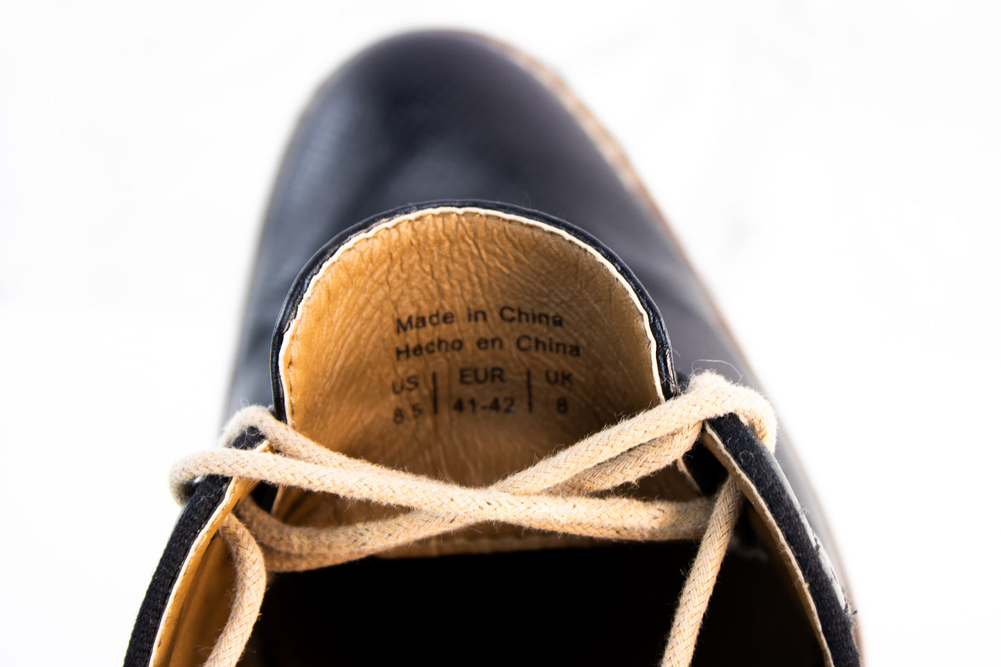 Madden Black Leather Oxford Dress Shoes Mens 8.5 Cap Toe Lace Up