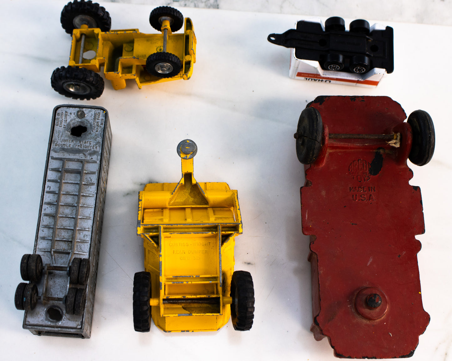 Die Cast Truck Lot Arcade Dump Truck Matchbox Lesney Trailer
