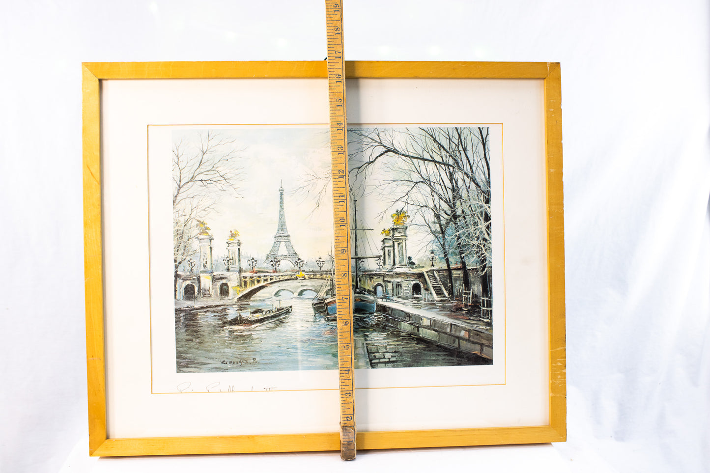 Vintage Paris Eiffel Tower Art Print – Framed French Cityscape, 1981