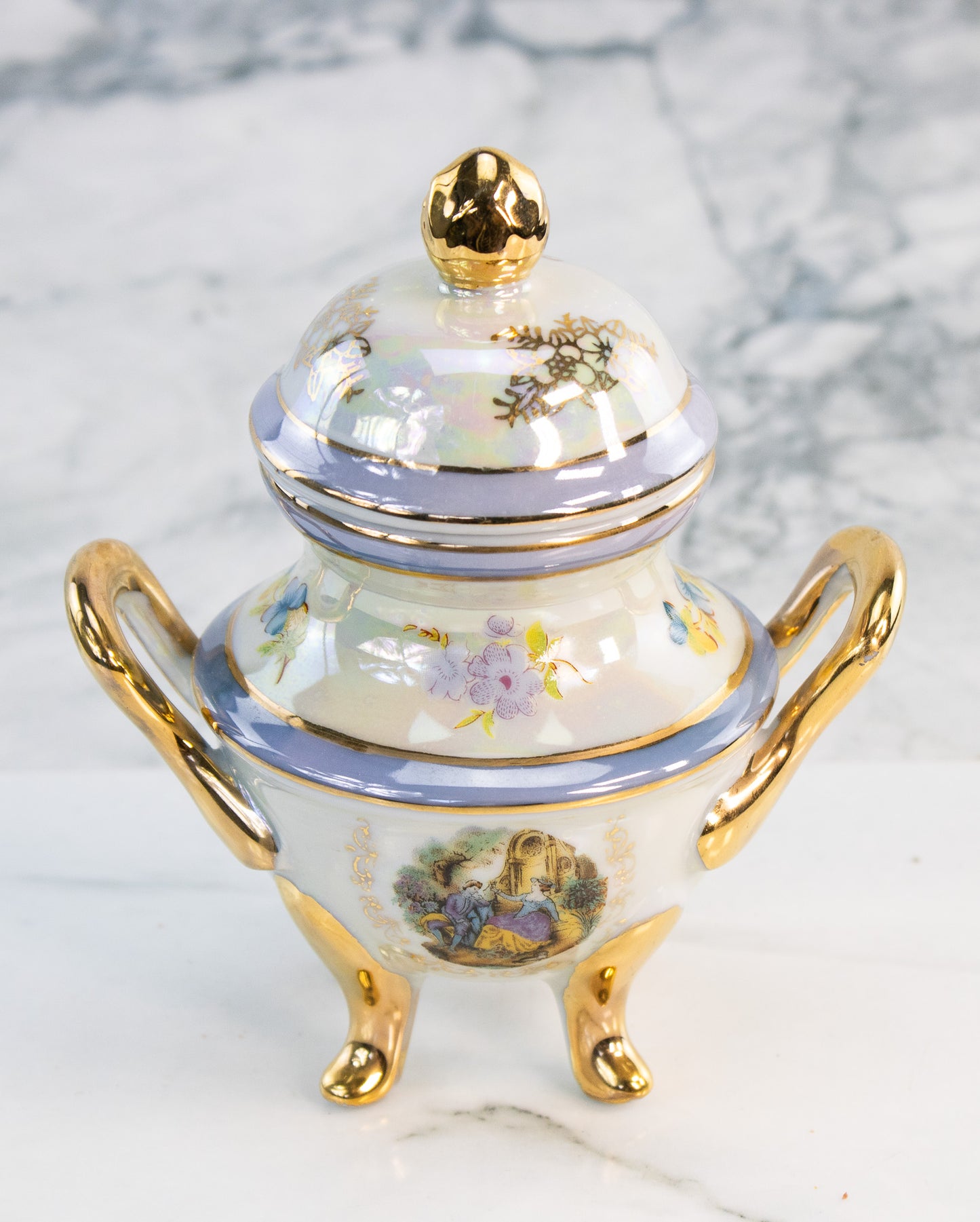 Romantic Bridal Lusterware Tea Set / 15 pc set