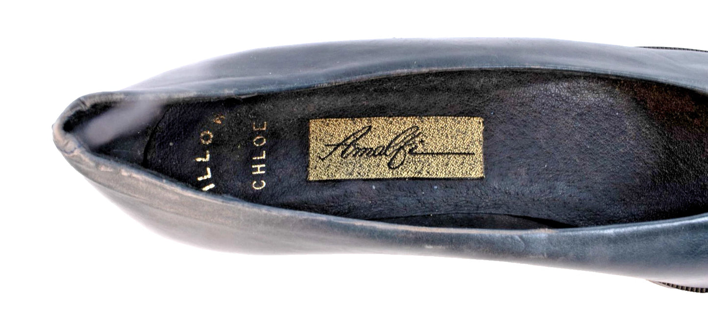 Amalfi by Rangoni “Chloe” Leather Pumps – Black – Size 9 AA (Narrow) – Italian