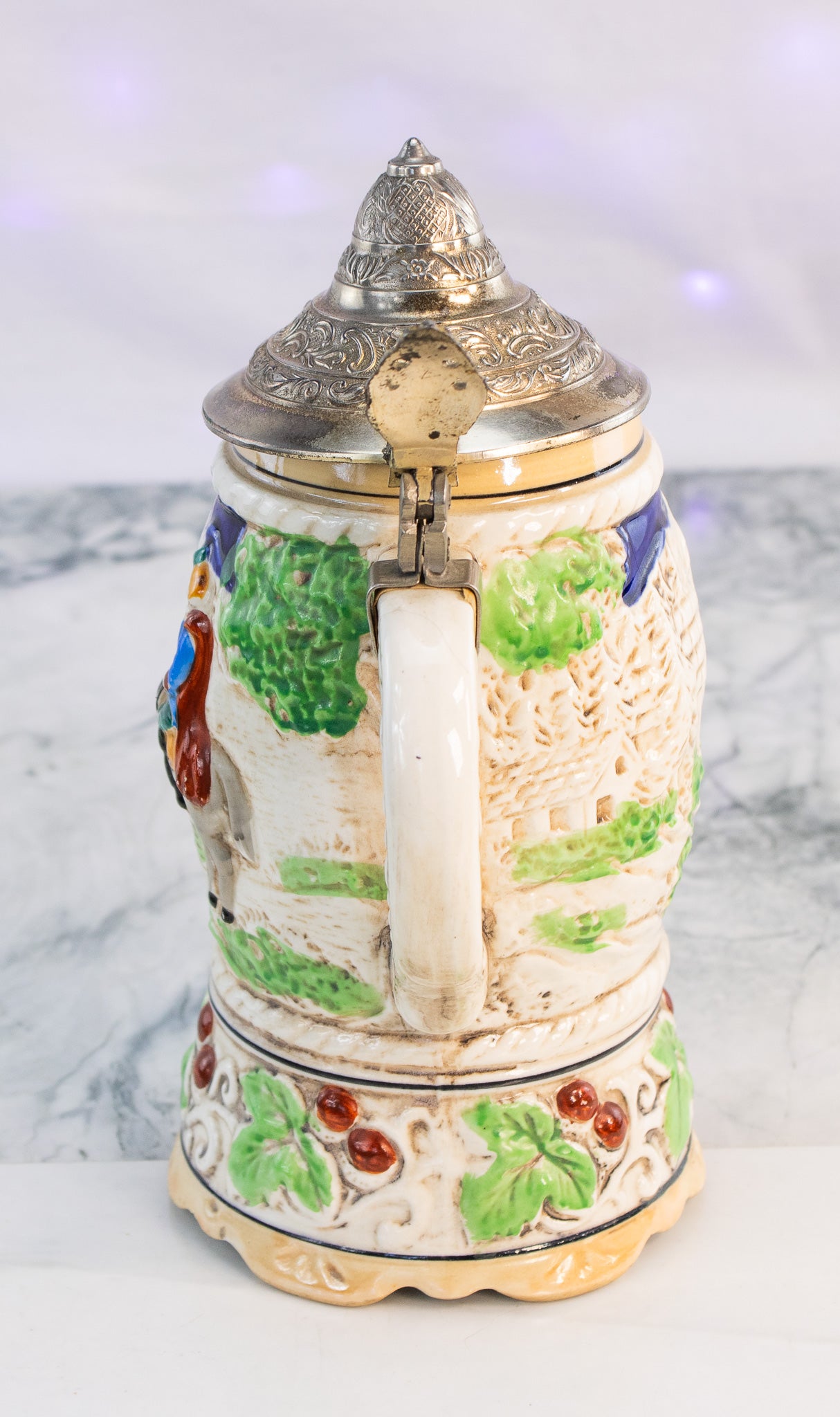 Old World Musical Beer Stein – Made in Japan – Courting Scene Relief