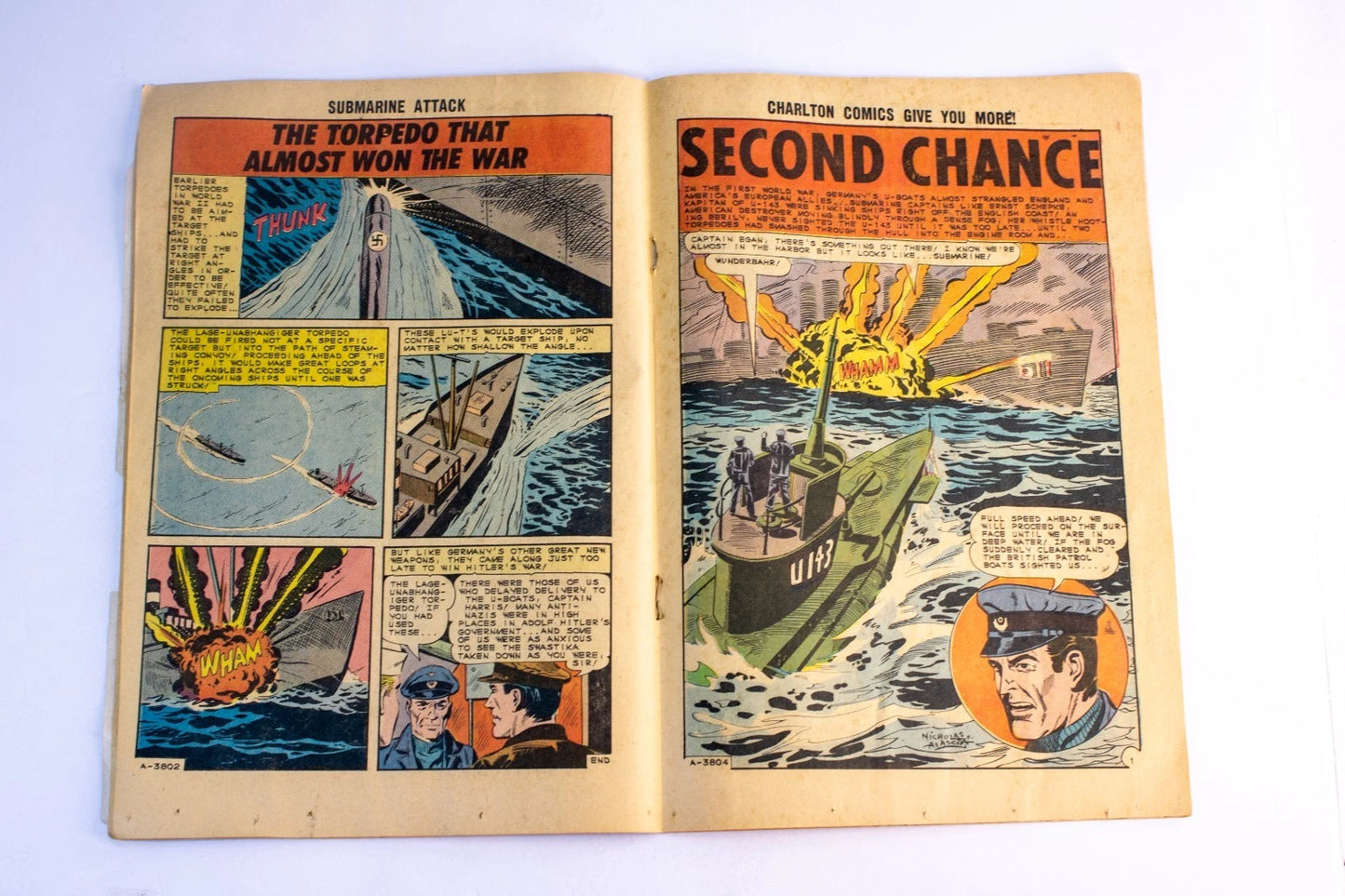 2 Vintage War Comics – G.I. Combat #100 (1964, DC Comics) + Submarine Attack #4