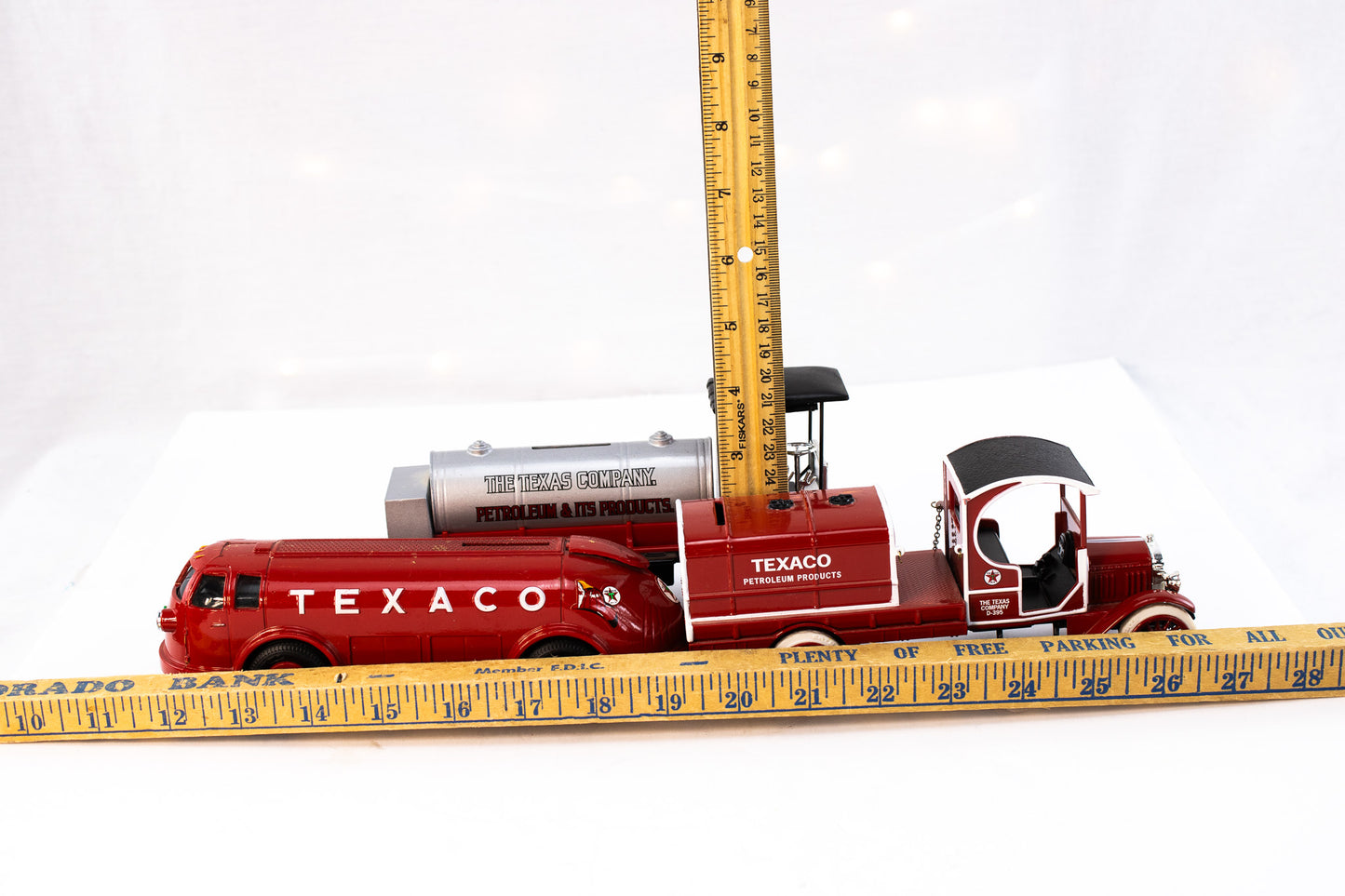Texaco Coin Bank Truck Set by Ertl – Tanker & Delivery Trucks (Set of 3)