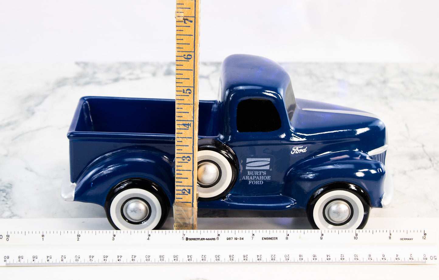 Vintage Ford Pickup Ceramic Planter Burt’s Arapahoe Ford Dealer Promo