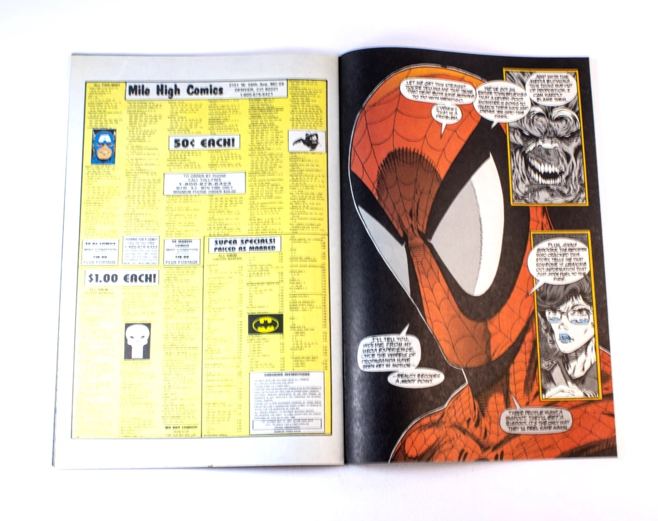 1991 Spider-Man Comic #10 – Marvel – Perceptions Pt. 3/5 – Wolverine & Wendigo