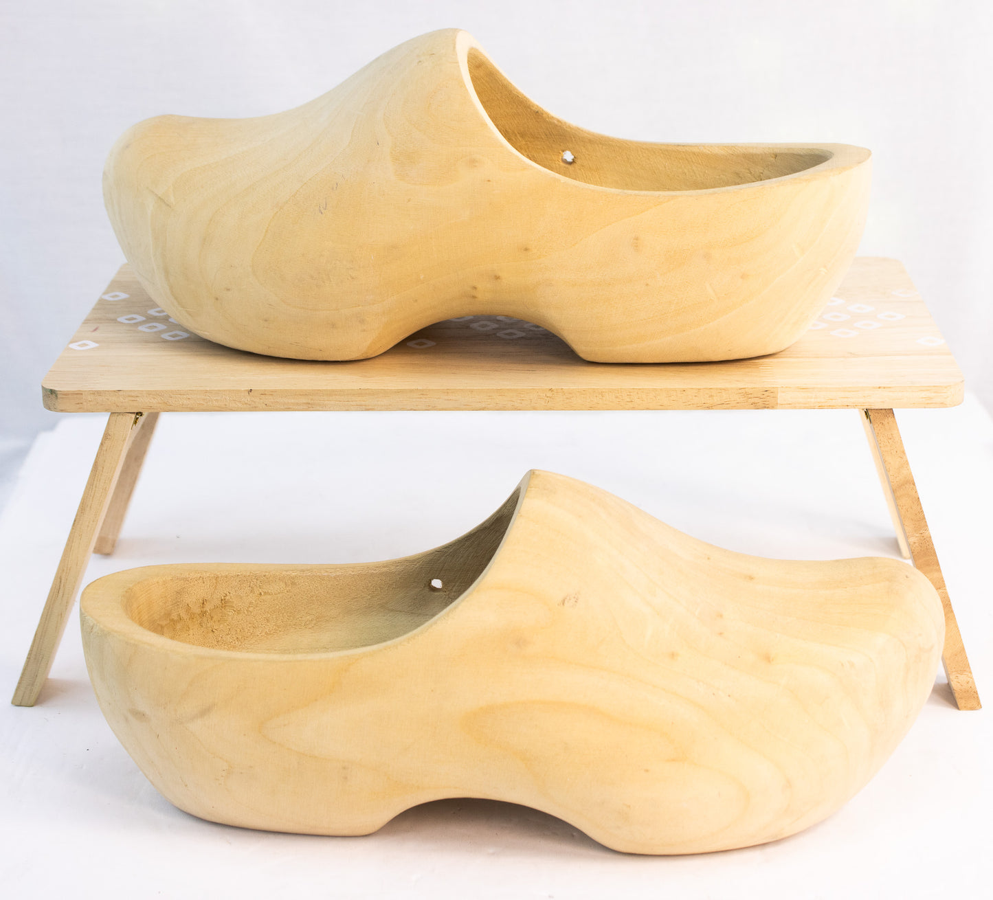 Vintage Wooden Clogs Size 27 EU – Hand-Carved European Folk Art Pair
