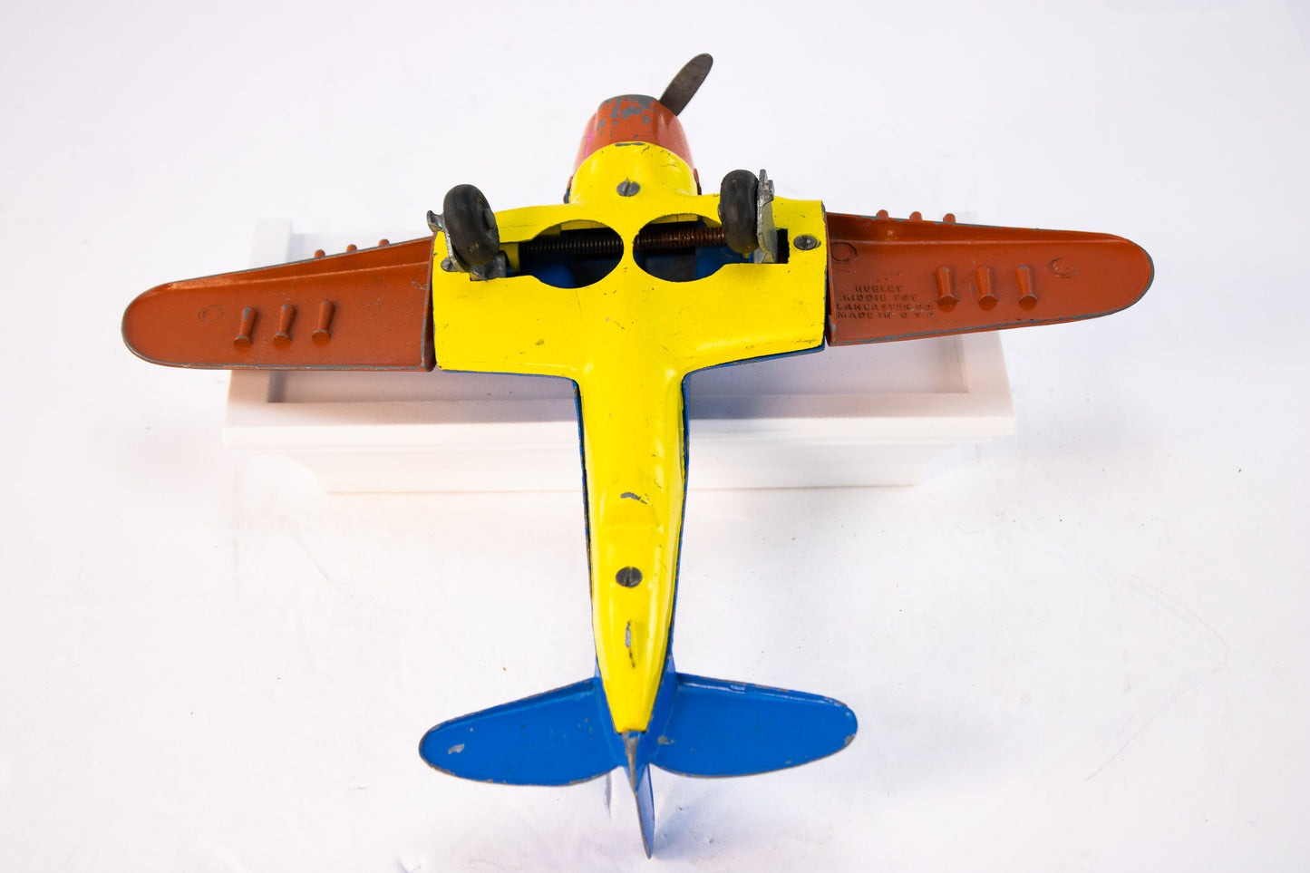 Vintage Hubley Tin Toy Airplane | USA Made Metal Toy
