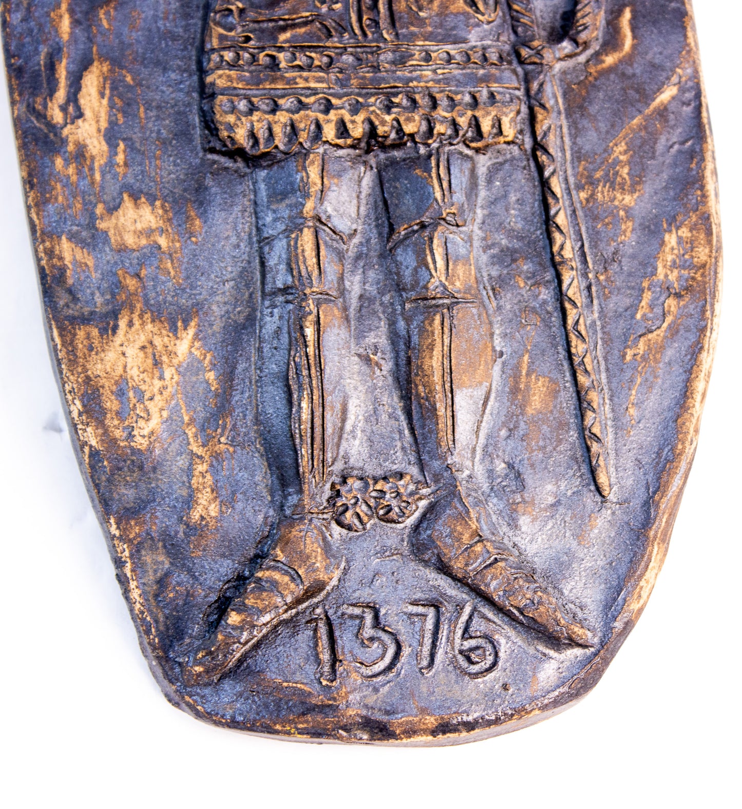 Edward the Black Prince Medieval Clay Wall Plaque Folk Art Relief