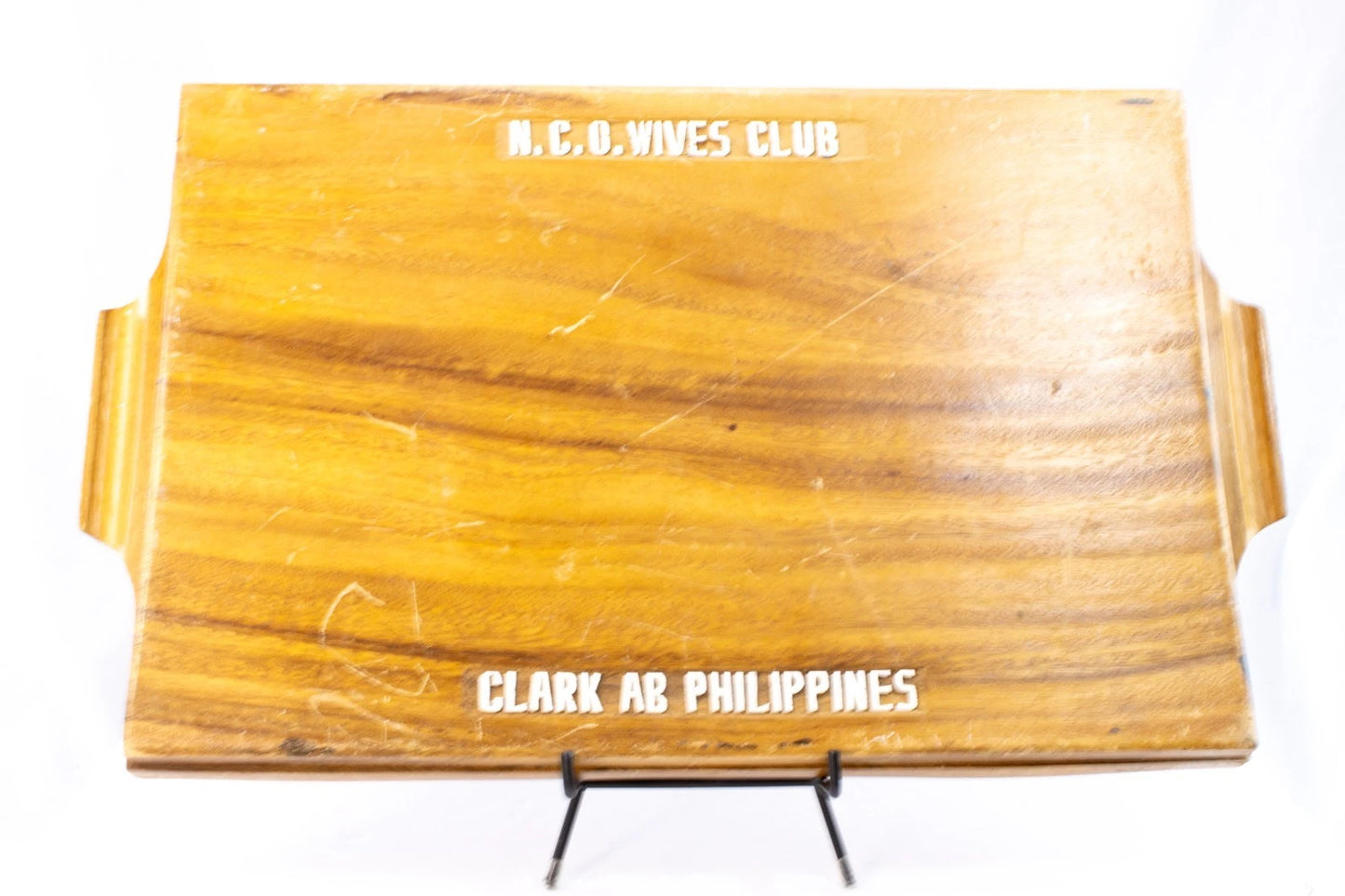 N.C.O. Wives Club Hand-Carved Serving Tray — Clark Air Base, Philippines 🇵🇭 19