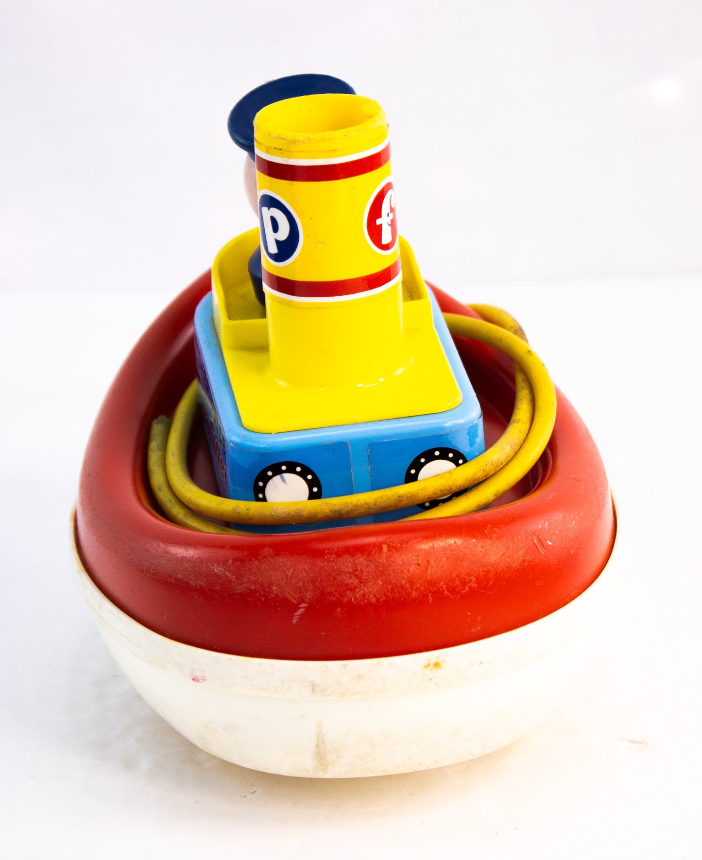Vintage 1967 Fisher-Price #139 Tuggy Tooter Pull Toy | Retro Preschool Boat