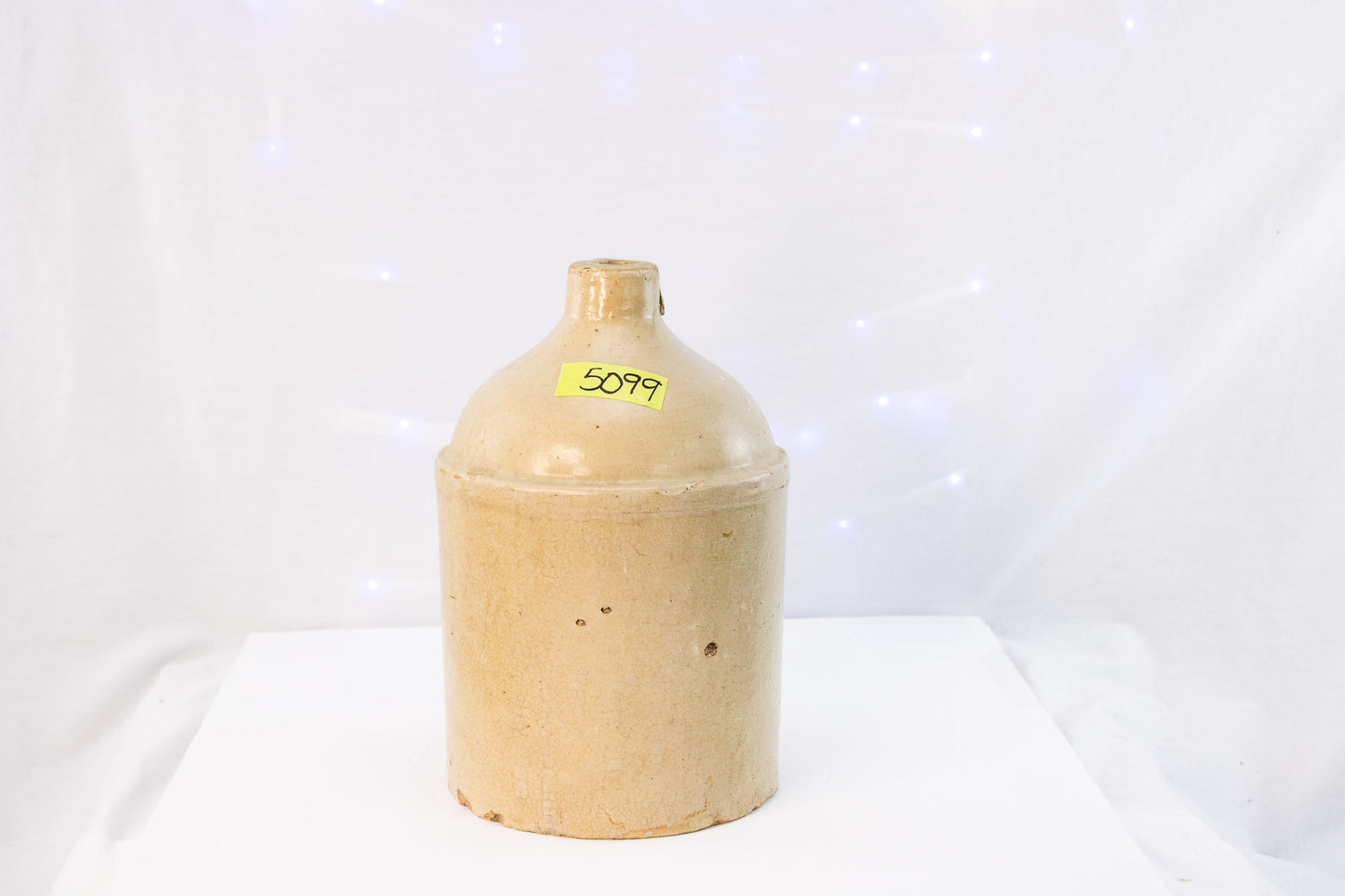 Antique Stoneware Jug Primitive Farmhouse Crock Rustic Pottery Decor