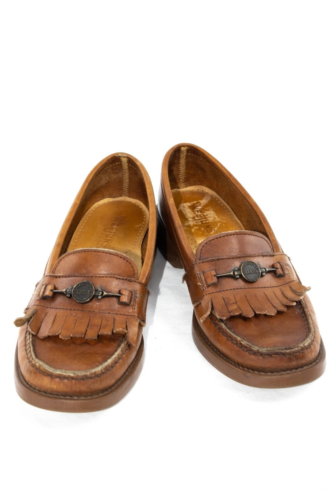 Vintage G.H. Bass Weejuns Loafers 5.5 SS – Brown Leather Fringe Kiltie Bit Slip