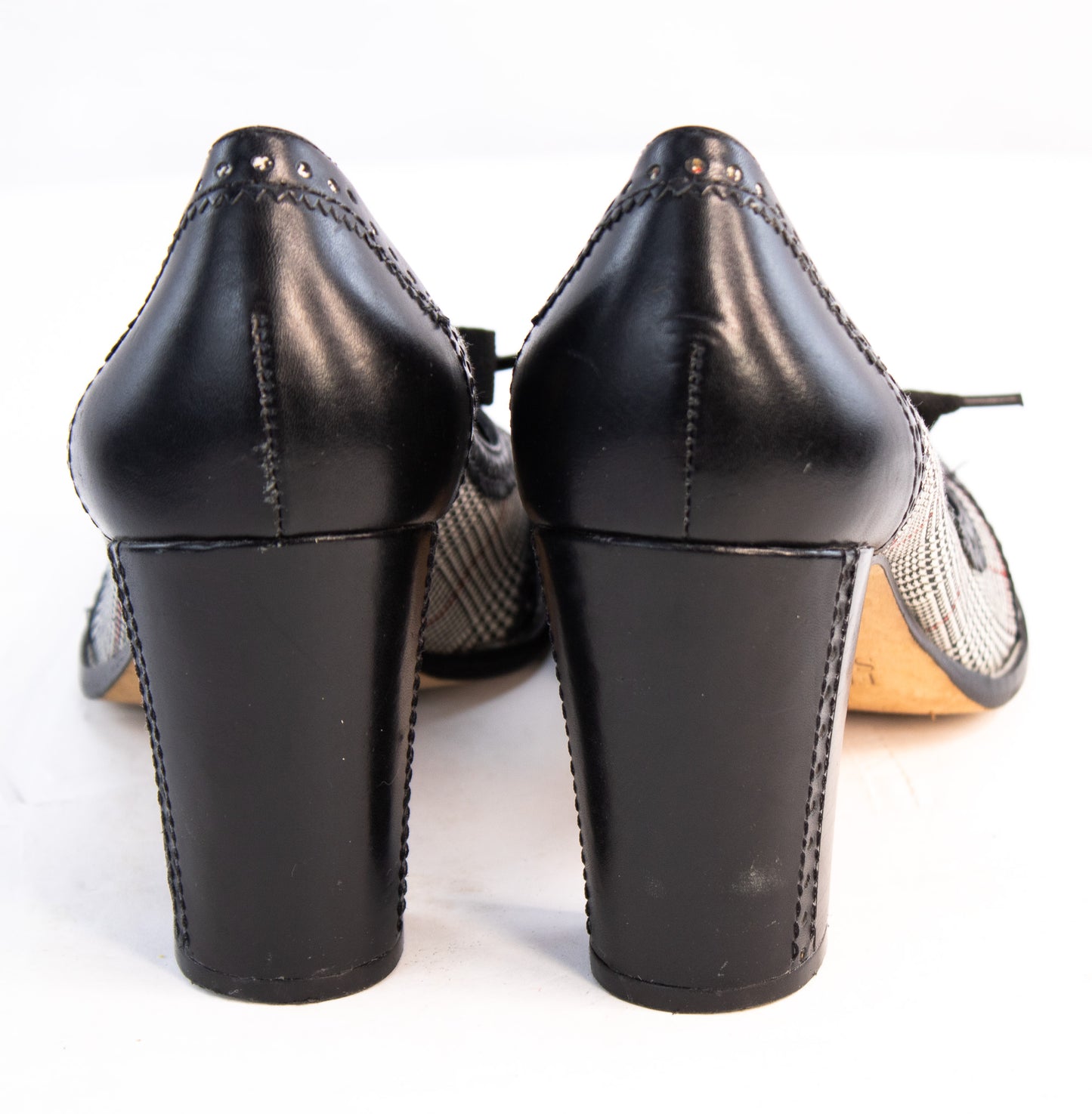 Franco Sarto Houndstooth Heels | Women’s Size 10 | Classic Leather Pumps