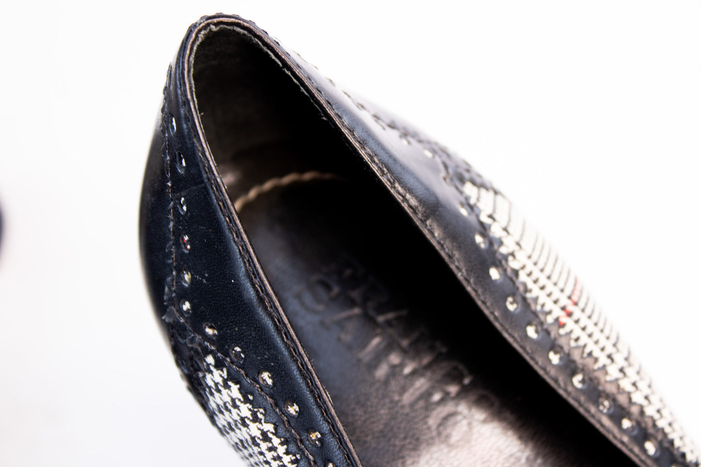 Franco Sarto Houndstooth Heels | Women’s Size 10 | Classic Leather Pumps