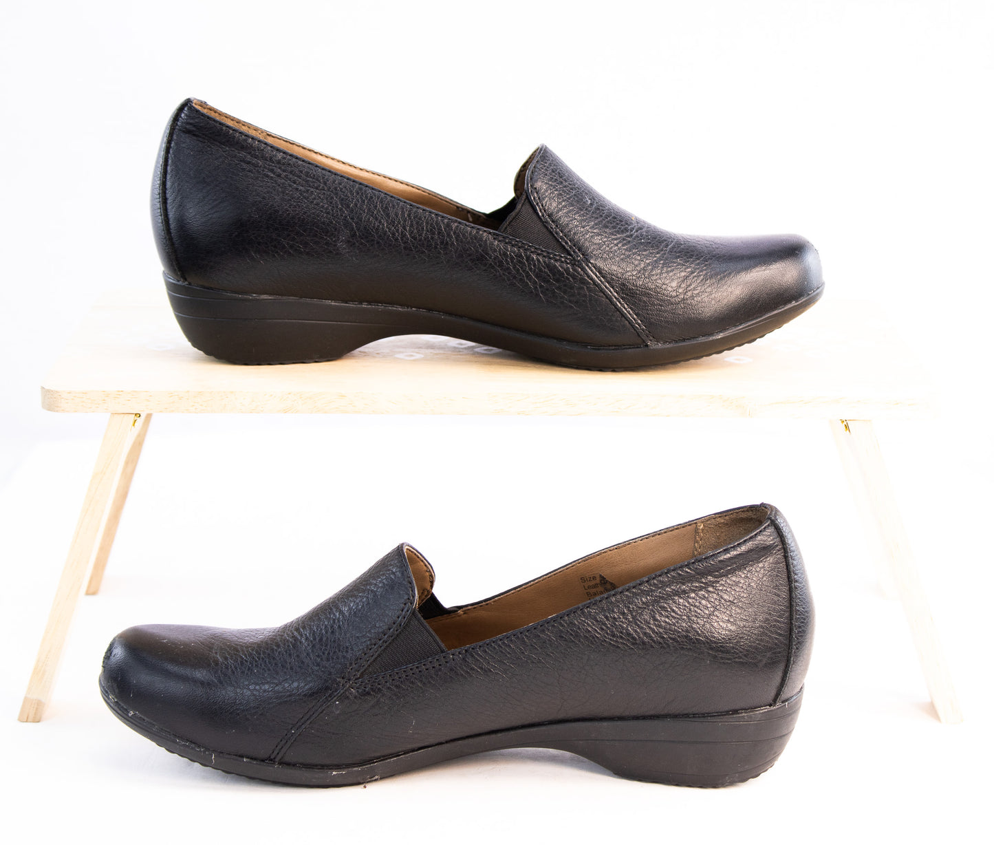 Dansko Black Leather Professional Comfort Slip-On Shoes – Women’s 8.5 (EU 39)