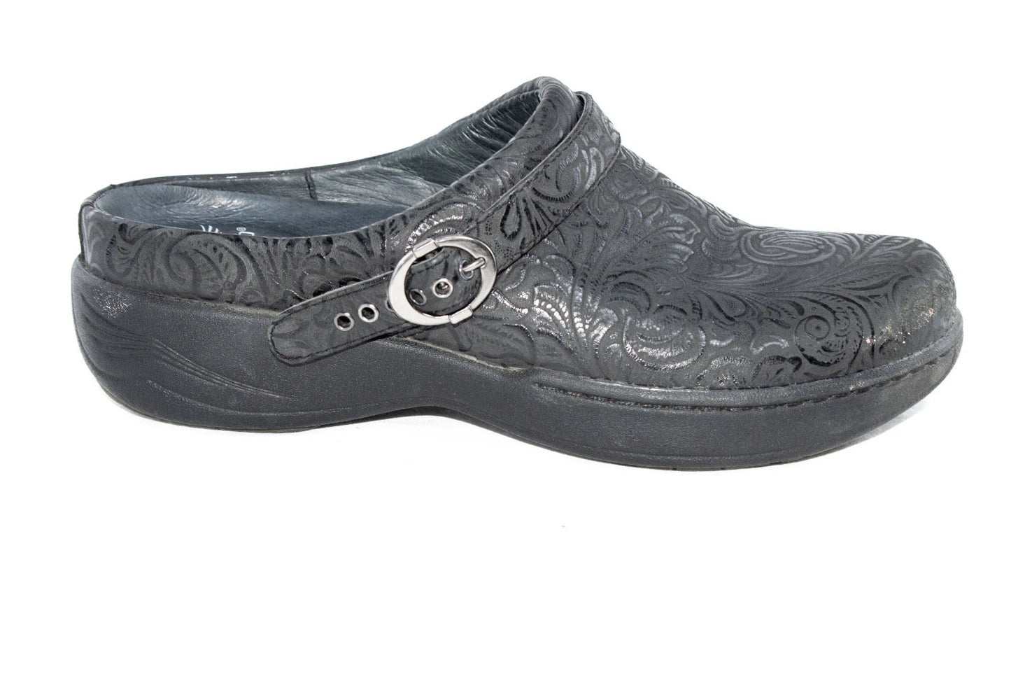 Dansko XP 2.0 Black Tooled Leather Clogs EU 38 US Women’s 7.5 Comfort Shoes