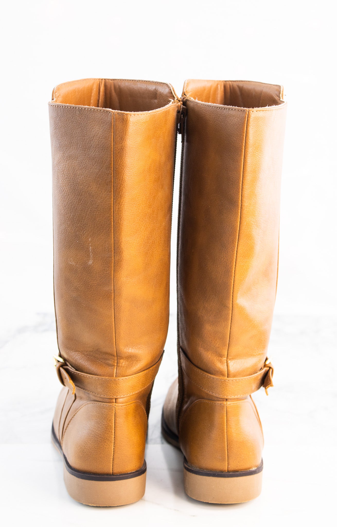 Golden Autumn Riding Boots – Youth Size 5 – Honey Cognac