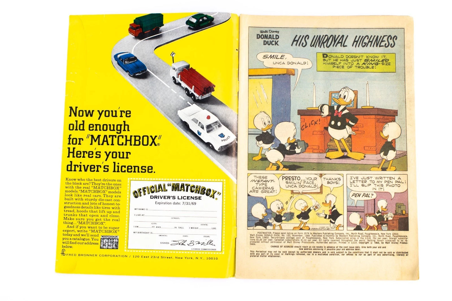 1968 Gold Key Donald Duck Comic #122 – His Unroyal Highness – Vintage Disney