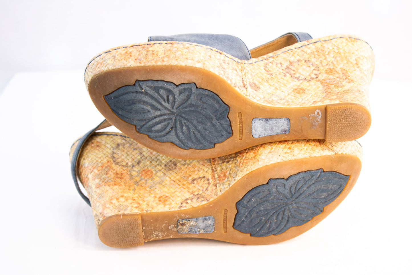 Born Blue Leather Wedge Sandals | Women’s Size 9 | Boho Espadrille Platform