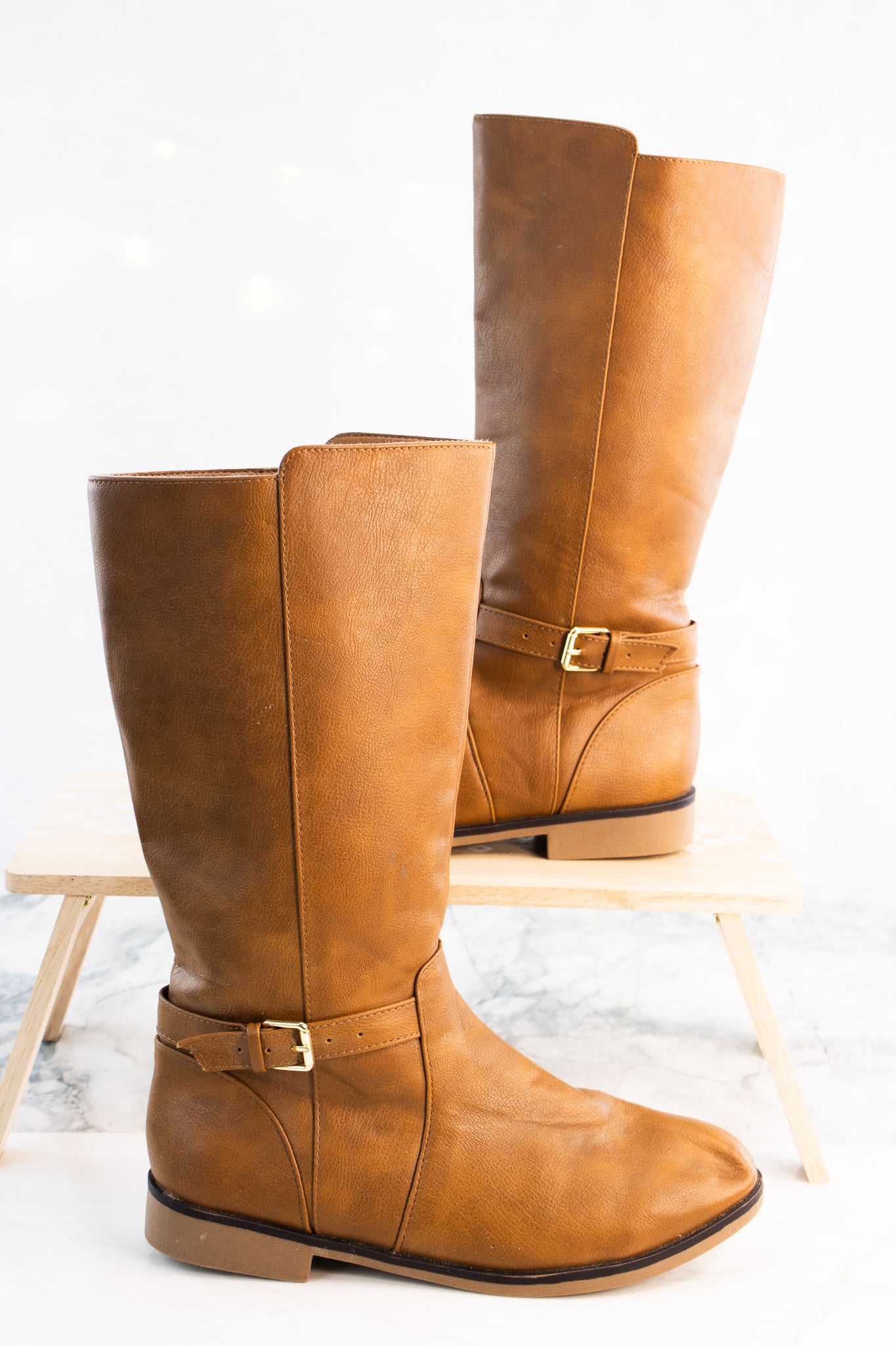 Golden Autumn Riding Boots – Youth Size 5 – Honey Cognac