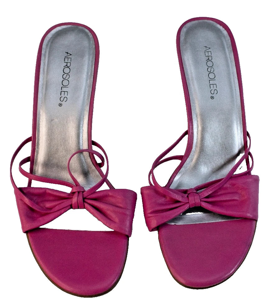 🌸 Pretty in Pink – Aerosoles Bow Heels (Size 8.5B / EU 39 / UK 6.5 / AU 7.5)