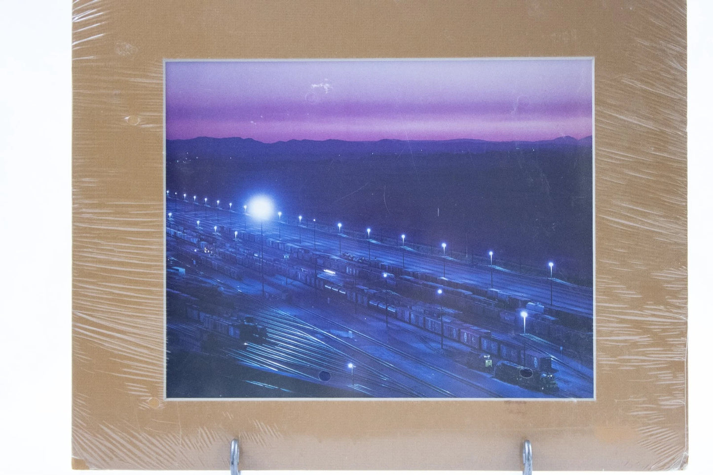 Vintage Barstow Train Yard Photograph – Santa Fe Hump Yard at Dusk – Barstow, CA