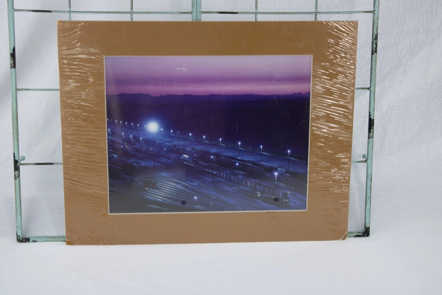 Vintage Barstow Train Yard Photograph – Santa Fe Hump Yard at Dusk – Barstow, CA
