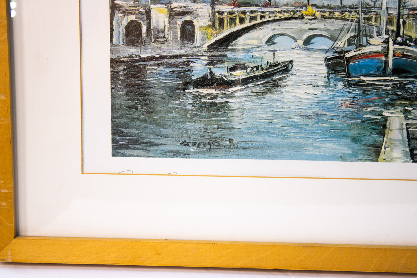 Vintage Paris Eiffel Tower Art Print – Framed French Cityscape, 1981