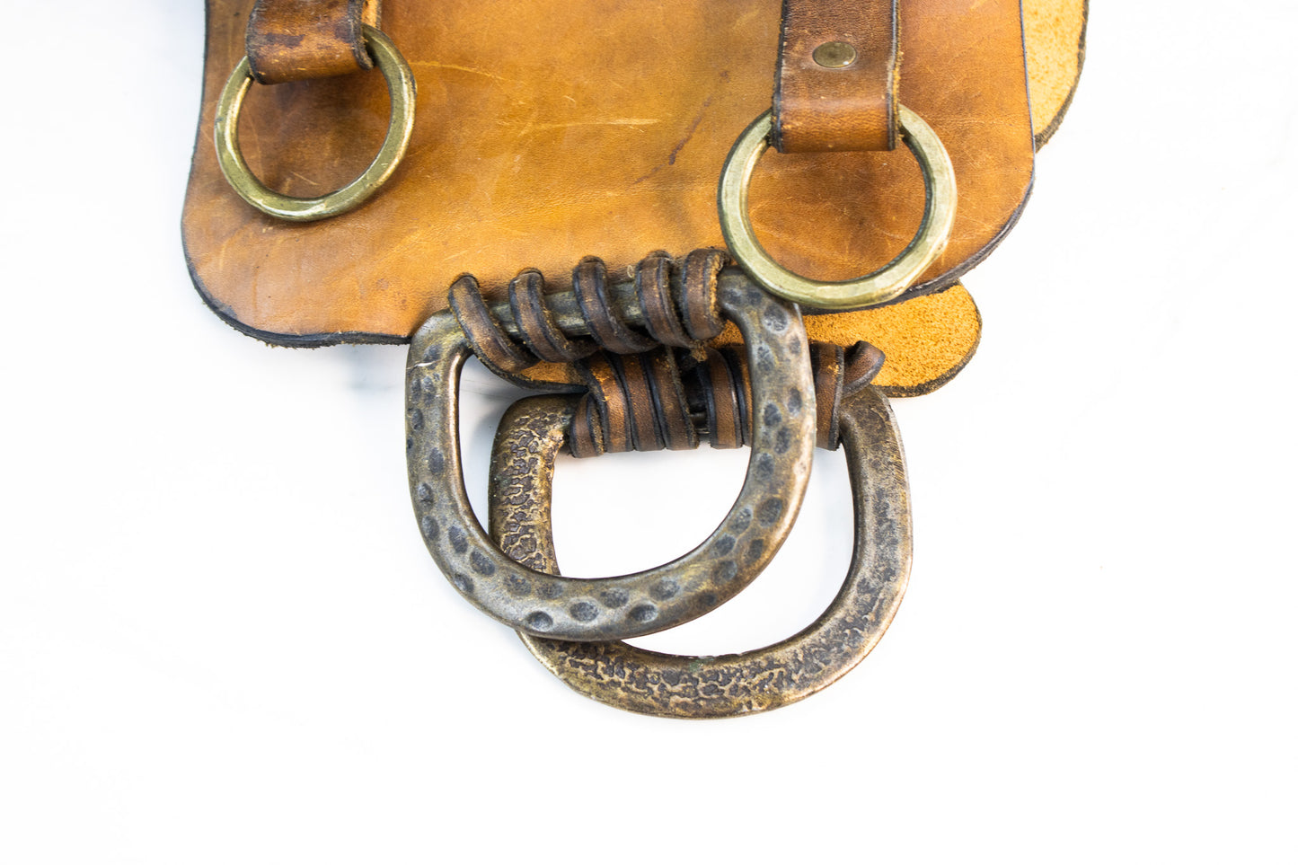 Antique Strap-On Ice Skates Set w/ Leather Carrier – c. 1880–1915