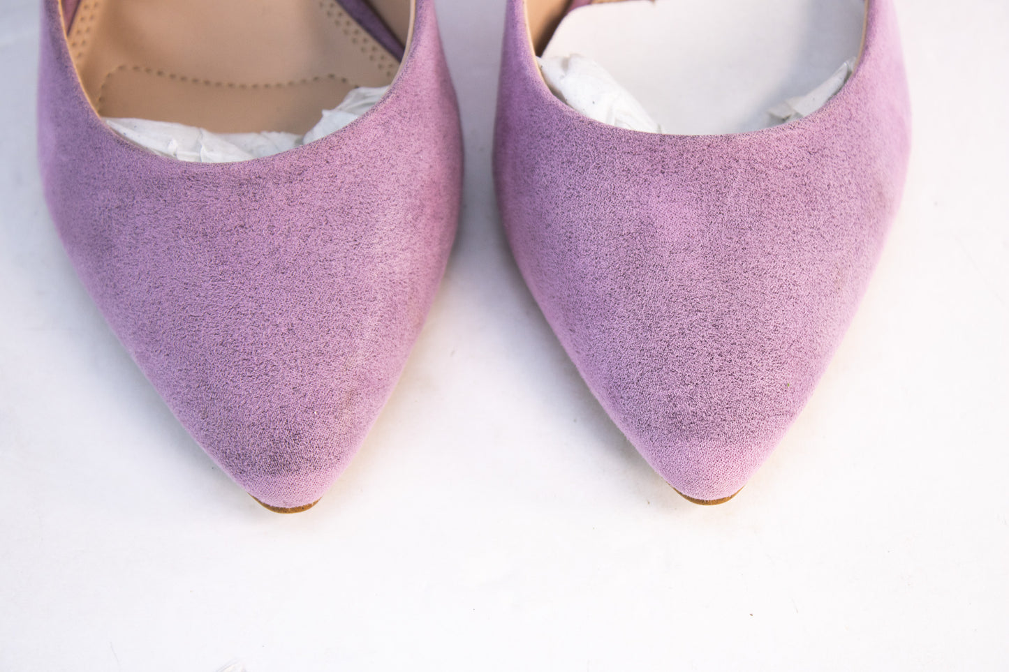 Kelly and Katie Lavender Suede Pumps – Astivia Heels – Size 7.5