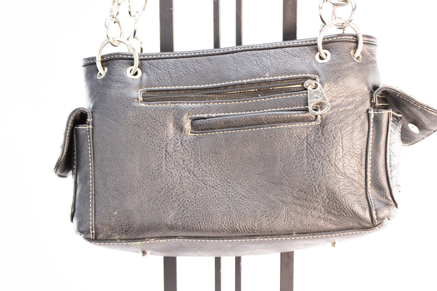 American Bling Black Western Conceal Carry Purse with Rhinestone Concho
