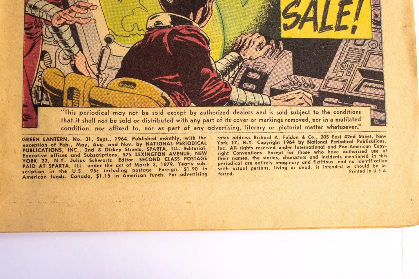 1964 DC Comics Green Lantern No. 31 – Power Rings for Sale – Silver Age Comic