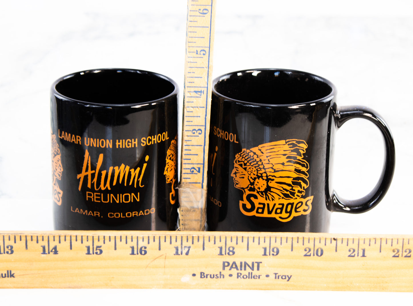 Lamar Colorado Alumni Mug Savages Mascot Black Orange High School Reunion