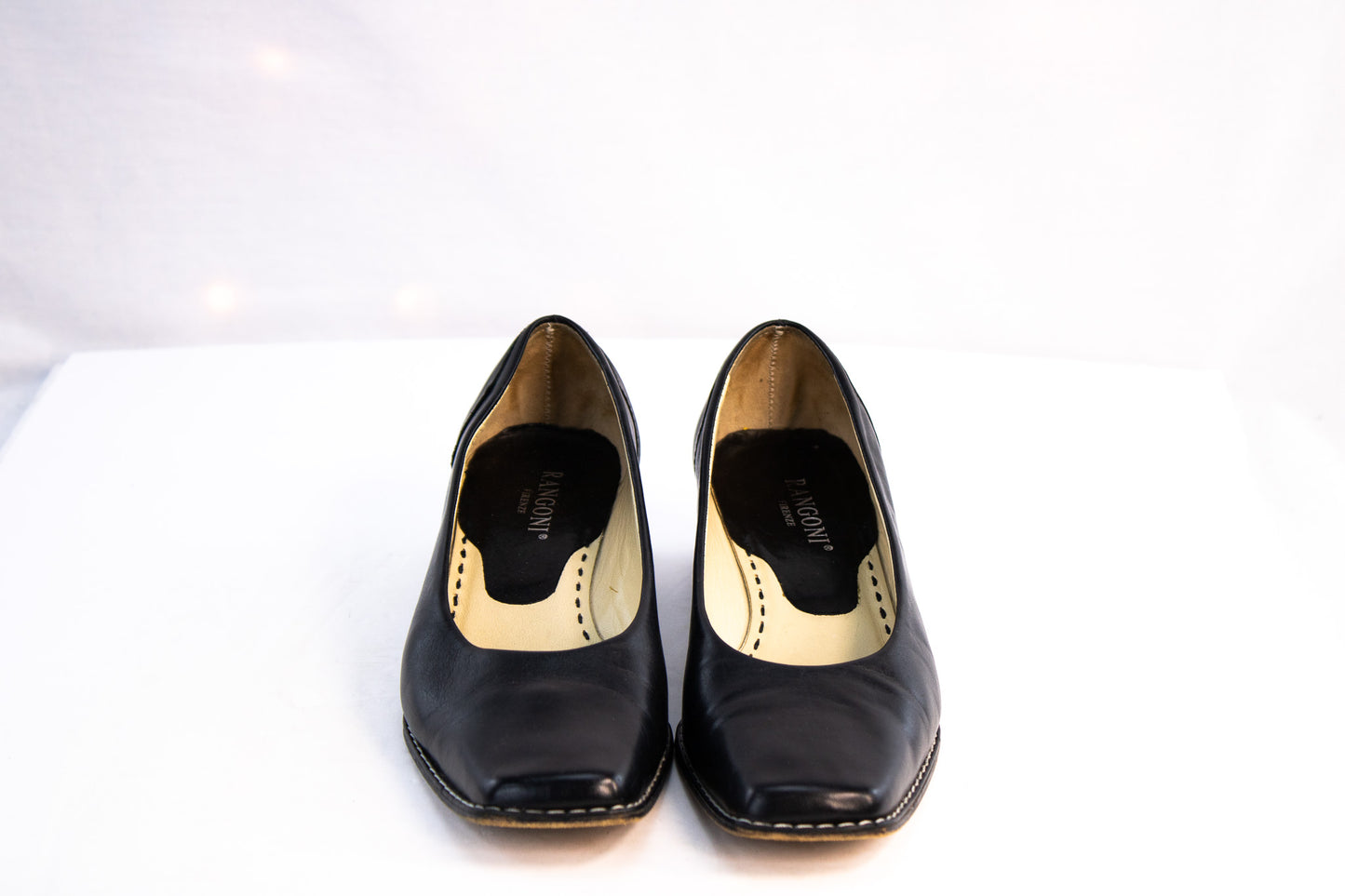 Rangoni Firenze Black Leather Pumps | Women’s Size 8 AA | Made in Italy