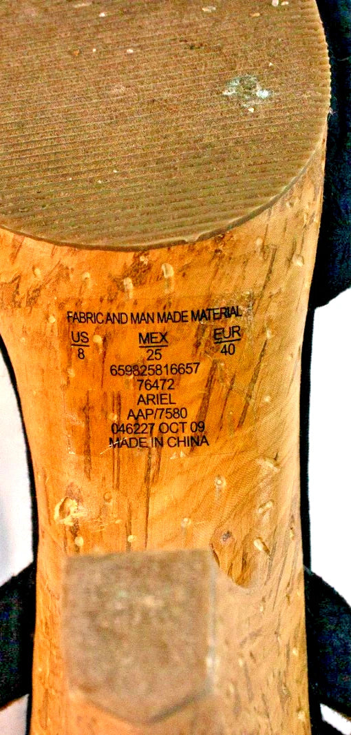 🐾 K9 Black Cork Wedge Sandals – Size 8M – Barkin’ Bold Style!