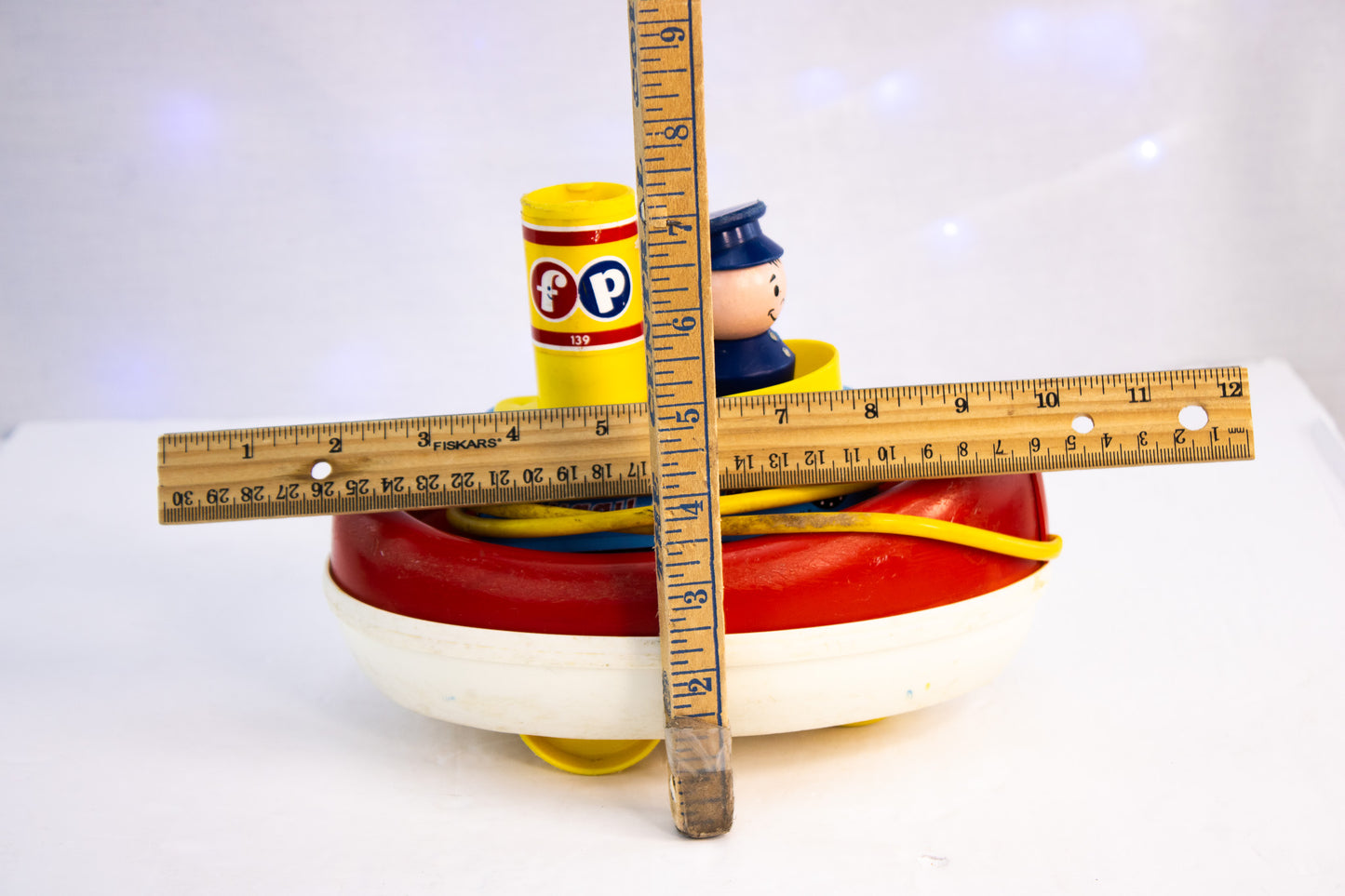 Vintage 1967 Fisher-Price #139 Tuggy Tooter Pull Toy | Retro Preschool Boat