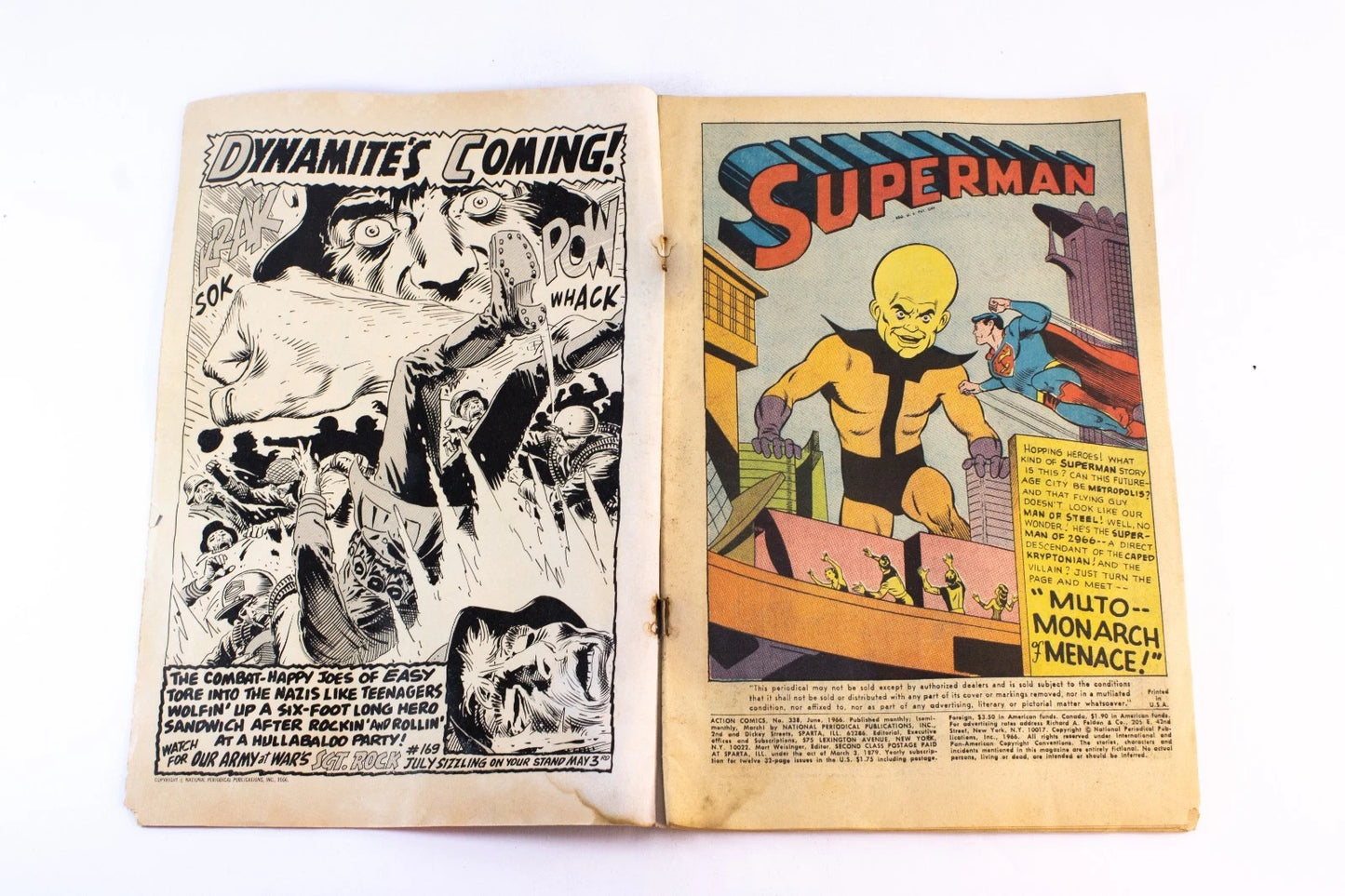 Action Comics #338 (1966, DC) — Silver Age Superman vs. Muto the Monarch of ...