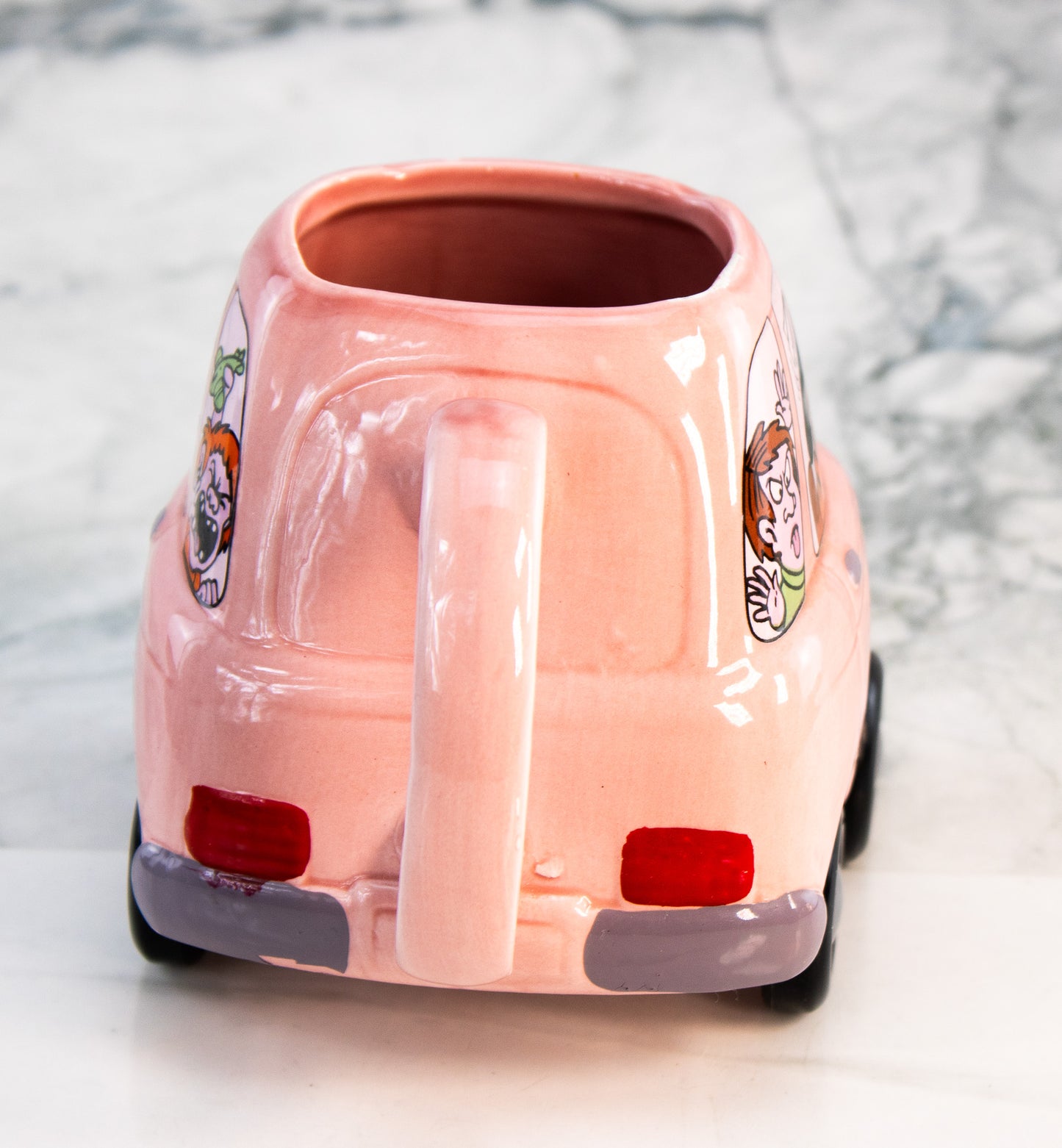 Mom’s Taxi Vintage Pink Car Mug 1989 Applause Novelty Cup Wheels