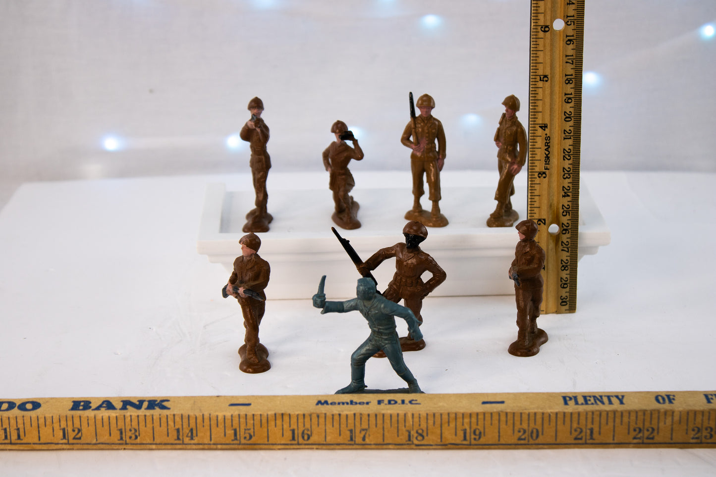 Vintage WWII Army Men Lot Marx Style Tank Scout Car Soldiers 1950s