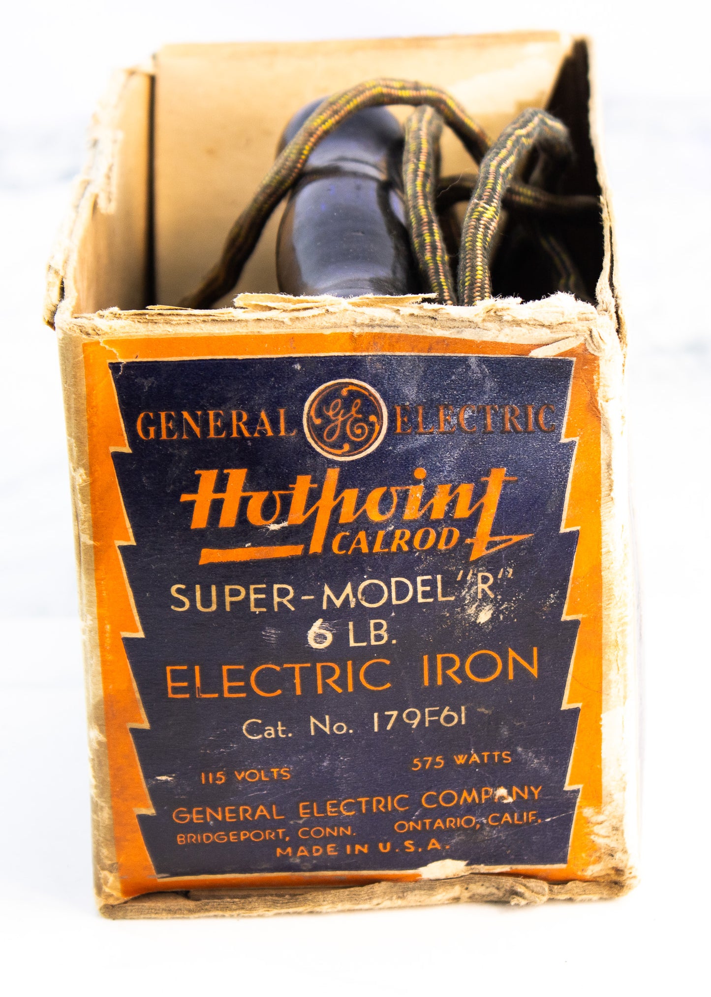 Vintage GE Hotpoint Calrod Electric Iron w/ Box – Art Deco Appliance