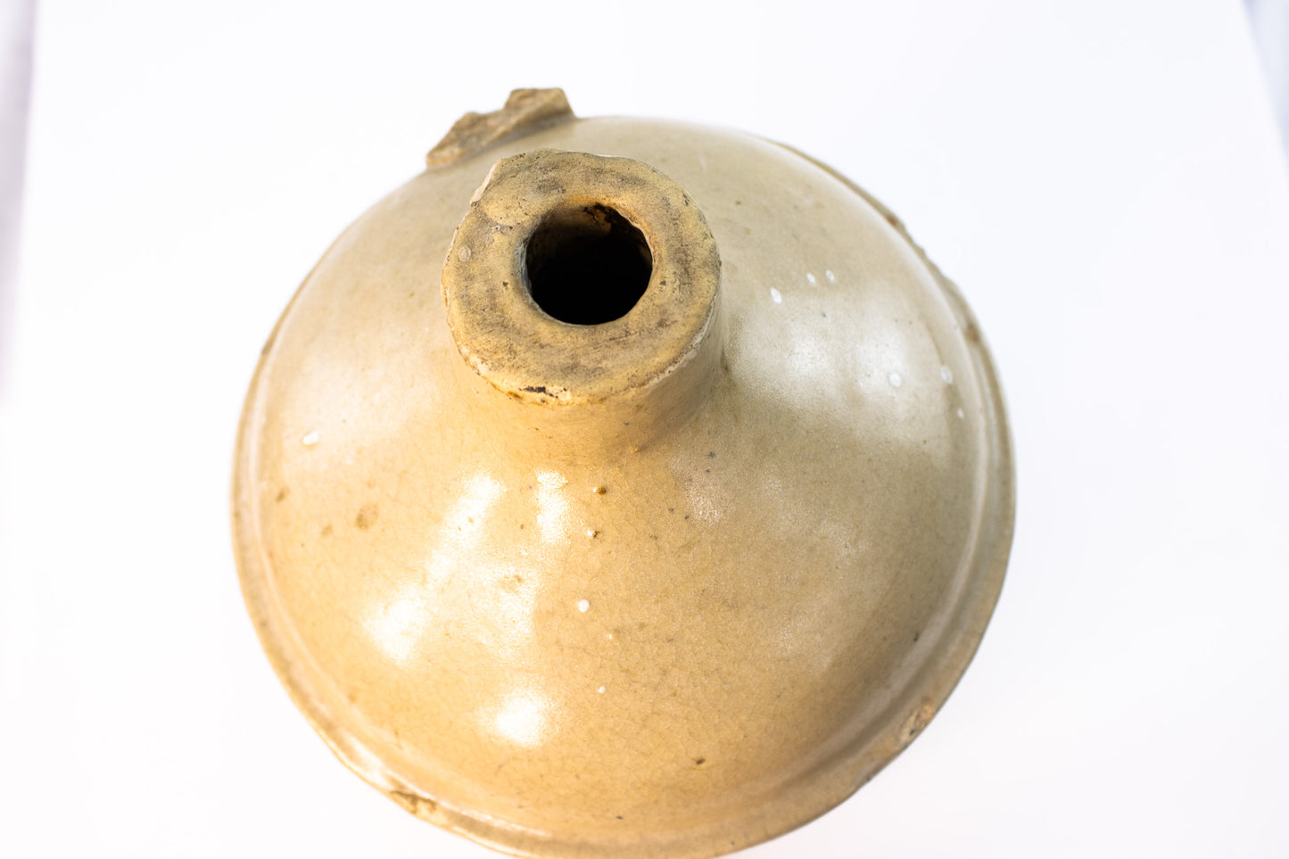 Antique Stoneware Jug Primitive Farmhouse Crock Rustic Pottery Decor