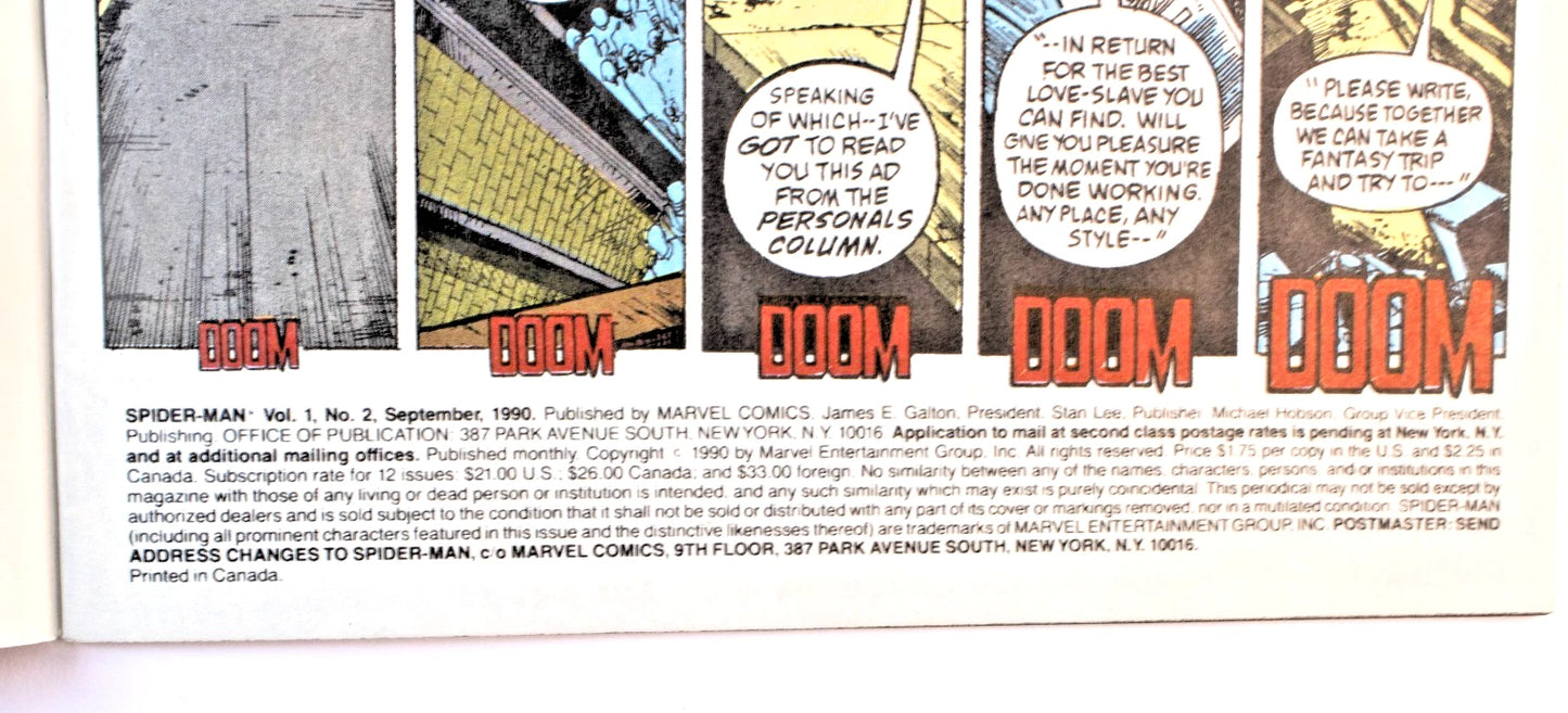 Spider-Man #2 (1990, Marvel) Torment Part 2 of 5 — “Blood Lust of the Lizard!”